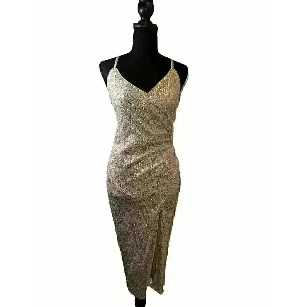 Baltic Born Annabel‎ Sequin Midi Dress NWT Size Medium